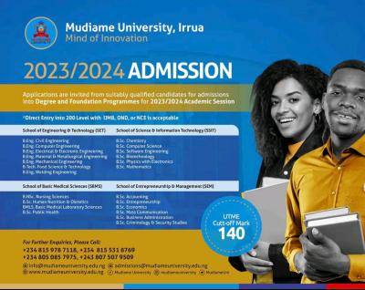 Mudiame University Post-UTME 2023: Eligibility and Registration Details