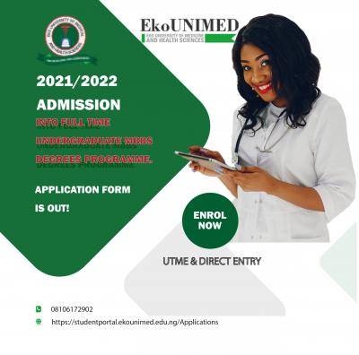 Eko University of medicine and health sciences admission for 2021/2022 session