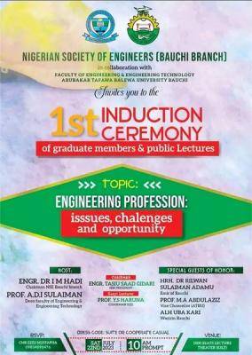 ATBU Faculty of Engineering 1st Induction Ceremony