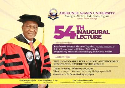 AAUA schedules 54th Inaugural Lecture