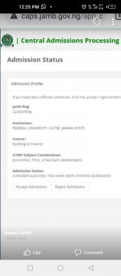 FUDUTSE admission list, 2020/2021 out on JAMB CAPS