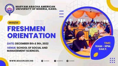 Maryam Abacha University announces orientation for newly admitted students, 2022/2023