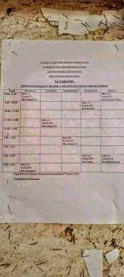 FCE Kano NCE first semester Lectures Timetable, 2021/2022
