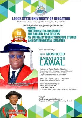 LASUED announces 1st Inaugural Lecture