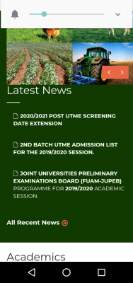 FUAM second batch admission list for 2019/2020 session released