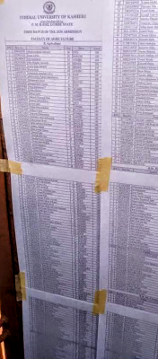 FUKASHERE Admission List now available on school notice board