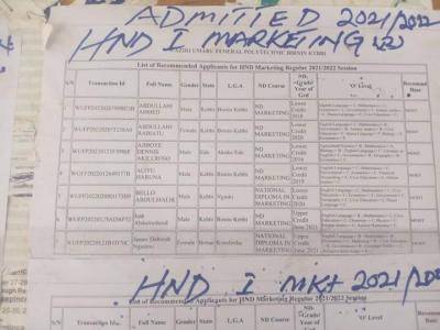 Waziri Umaru Federal Polytechnic 1st Batch HND Admission List, 2021/2022