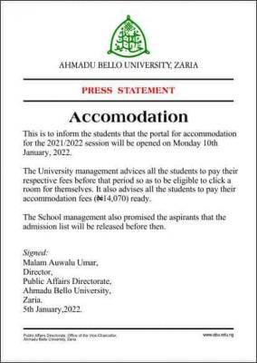 ABU update on hostel allocation