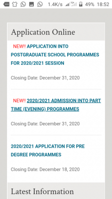 RSUST Part-time Admission, 2020/2021 Announced