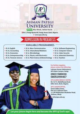 Ahman Pategi University Admission Form, 2023/2024 session