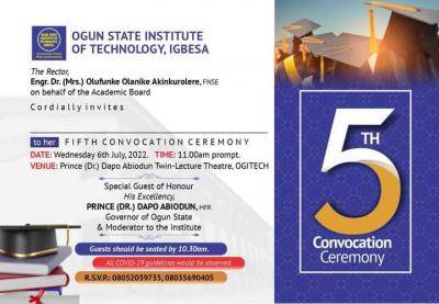 OGITECH announces 5th Convocation Ceremony