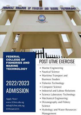 Federal College of Fisheries Post-UTME 2022: eligibility and registration details