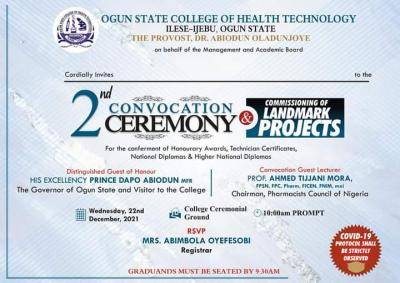 Ogun State College of Health Technology 2nd Convocation Ceremony