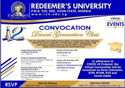 Redeemers University convocation ceremony