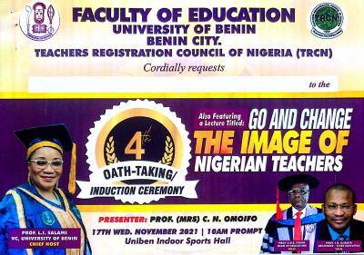 UNIBEN 4th oath taking and induction ceremony of 2019/2020 education graduates