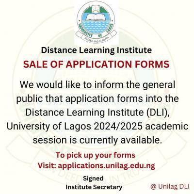 UNILAG DLI releases admission form for 2024/2025 session