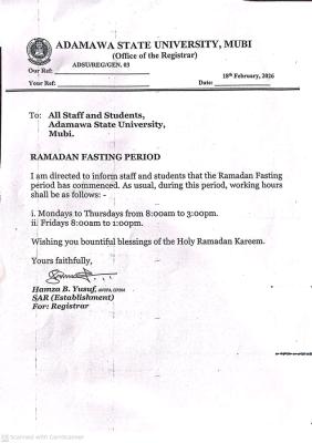 ADSU adjusts working hours for Ramadan