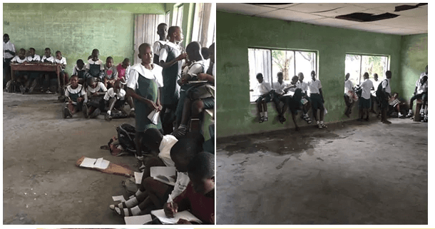 Corps Member Exposes Poor Condition of Government School in Delta state