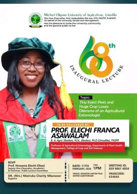 Michael Okpara University of Agriculture, Umudike announces 68th Inaugural Lecture