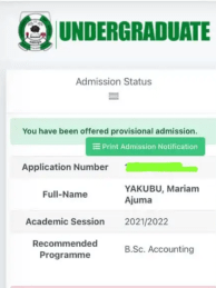 UNIABUJA admission list out, 2021/2022