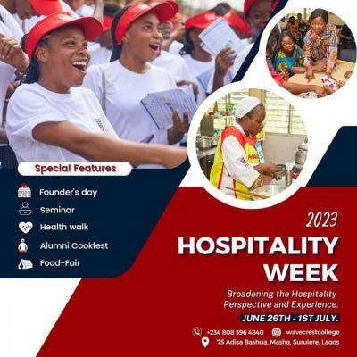 Wavecrest College of Hospitality announce Hospitality Week