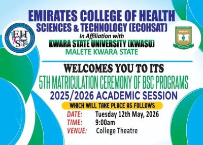 Emirates College of Health Sciences & Technology (ECOHSAT) 5th degree Matriculation Ceremony