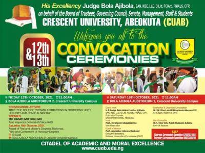 Crescent University announces 12th & 13th convocation ceremonies