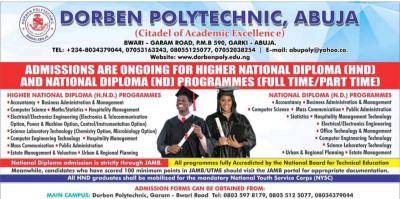 Dorben Polytechnic releases ND & HND Admission for 2024/2025 session