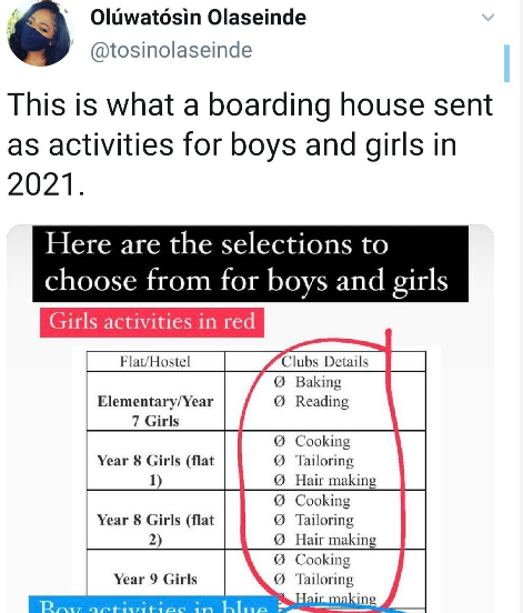 Twitter users call out a school for marginalizing female students