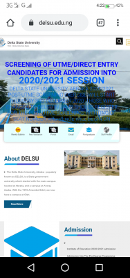 DELSU Post UTME/DE screening date for 2020/2021 session