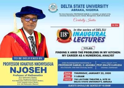 DELSU announces 118th Inaugural Lecture