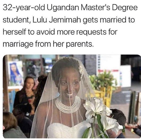 Lol. Student Marries Herself to Avoid Marriage Pressure