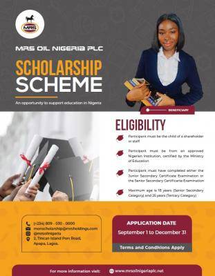 MRS Oil Nigeria Plc Scholarship Scheme for Nigerian Students, 2024