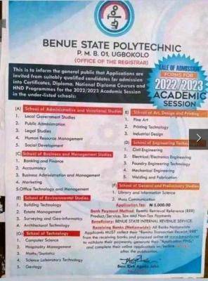 Benue Poly Post-UTME 2022: eligibility and registration details