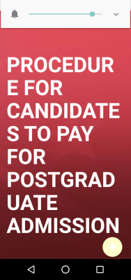 EKSU procedure for payment of postgraduate application fee