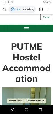 UNN notice to 2020 post-UTME candidates on hostel accommodation
