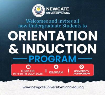 Newgate University, Minna Orientation & Induction Program for new Undergraduate students