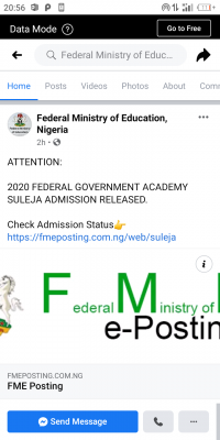 Federal Government Academy, Suleja 2020 admission list is out