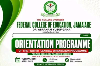 FCE, Jama'are announces 2025/26 Orientation Programme