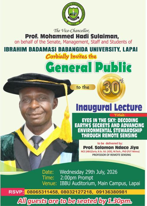 IBBUL schedules 30th inaugural lecture