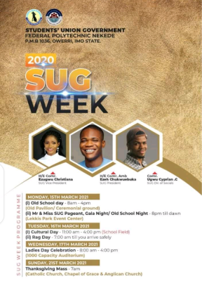 NEKEDEPOLY SUG Week 2020 programme of events