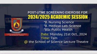 OAUSTECH notice of Post UTME screening exercise for medical programmes, 2024/2025