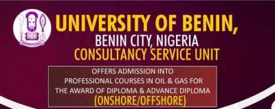 UNIBEN admission into professional courses in oil and gas, 2020/2021