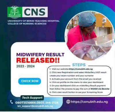 UBTH School of Midwifery result, 2023/2024 released
