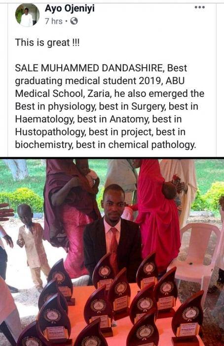 ABU ZARIA Best Graduating Medical Student, Bags 13 Awards in all Medical School Subjects