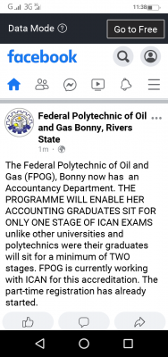 Federal Polytechnic of Oil and Gas now has Accountancy department