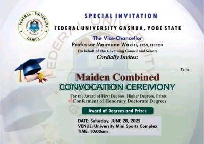 FUGASHUA announces Maiden Combined Convocation Ceremony