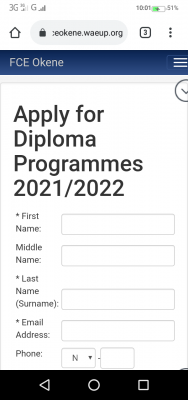 FCE Okene Admission into diploma programmes for 2021/2022 session