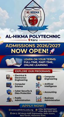 Al-Hikma Polytechnic Admissions announces admission, 2026/2027