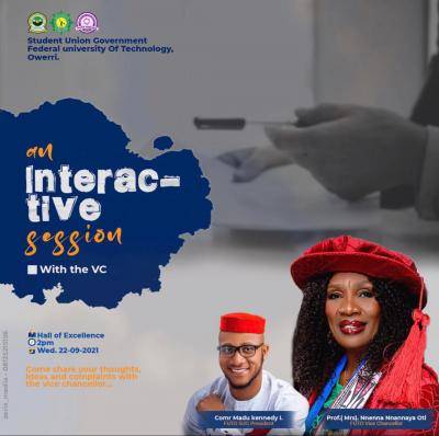 FUTO SUG notice to students on interactive session with the Vice Chancellor
